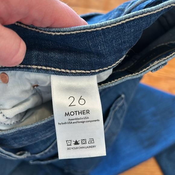 Mother High Waisted Rider Ankle in This Thing Between Us Straight Jeans Sz 26 - Picture 7 of 10